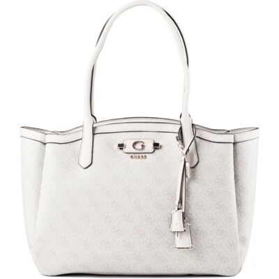 GUESS Bolsa de ombro Lindsey Tote Bone logótipo rosa velho GUESS Bolsa de ombro Lindsey Tote Bone logótipo rosa velho