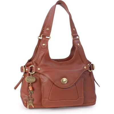 Catwalk Collection Handbags Mala de ombro de pele para mulher mala de mão com alça média Catwalk Collection Handbags Mala de ombro de pele para mulher mala de mão com alça média