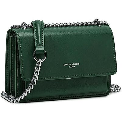 David Jones Pequena Bolsa Tiracolo com Alça para Mulher Malas de Ombro Cruzadas em Couro PU Bolsa Tiracolo, Bolsa de Mão com Fecho de Corrente, Bolsa Clutch Pochette para Noite e Telefone, verde David Jones Pequena Bolsa Tiracolo com Alça para Mulher Malas de Ombro Cruzadas em Couro PU Bolsa Tiracolo, Bolsa de Mão com Fecho de Corrente, Bolsa Clutch Pochette para Noite e Telefone, verde