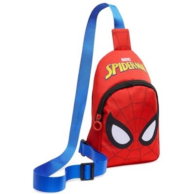 Marvel Homem-Aranha bolsa cruzada ajustável para crianças com compartimento e fecho de correr Marvel Homem-Aranha bolsa cruzada ajustável para crianças com compartimento e fecho de correr
