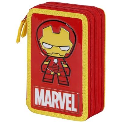 Marvel Iron Man Alloy Estojo Plumier completo triplo, vermelho, 14 x 21 cm, Vermelho, Estojo Plumier completo tripla Alloy Marvel Iron Man Alloy Estojo Plumier completo triplo, vermelho, 14 x 21 cm, Vermelho, Estojo Plumier completo tripla Alloy