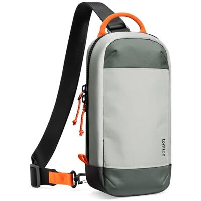 tomtoc Bolsa de tiracolo Sling Bag compatível com Nintendo Switch 2 Console 2025, bolsa protetora capa portátil de viagem para jogos com 8 ranhuras para cartuchos, carregador e acessórios, cinzento tomtoc Bolsa de tiracolo Sling Bag compatível com Nintendo Switch 2 Console 2025, bolsa protetora capa portátil de viagem para jogos com 8 ranhuras para cartuchos, carregador e acessórios, cinzento