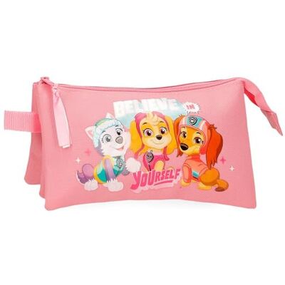 Paw Patrol Joumma Estojo triplo, rosa, poliéster Paw Patrol Joumma Estojo triplo, rosa, poliéster