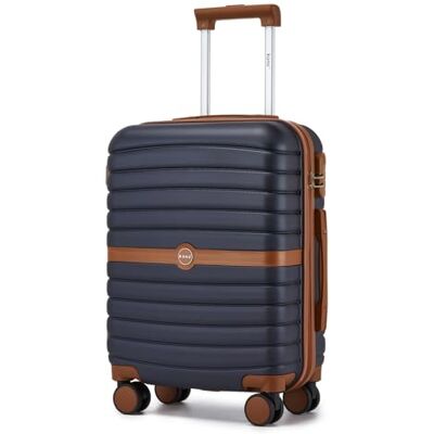 Kono Mala, Mala Leve de Compósito ABS+PC, Bagagem de Mão com 4 Rodas Giratórias 360°, Azul/castanho, S, P ABS+PC Ligera, Textura Antiarayaduras, 4 Ruedas TPE 360°, Mango 3 Alturas, Unisex Kono Mala, Mala Leve de Compósito ABS+PC, Bagagem de Mão com 4 Rodas Giratórias 360°, Azul/castanho, S, P ABS+PC Ligera, Textura Antiarayaduras, 4 Ruedas TPE 360°, Mango 3 Alturas, Unisex