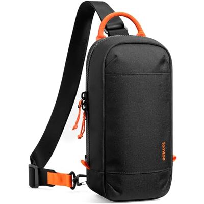 tomtoc Bolsa de ombro Sling Bag compatível com Nintendo Switch 2 Console 2025, Bolsa protetora portátil de viagem para jogos com 8 compartimentos para cartuchos, carregador e acessórios, Preto tomtoc Bolsa de ombro Sling Bag compatível com Nintendo Switch 2 Console 2025, Bolsa protetora portátil de viagem para jogos com 8 compartimentos para cartuchos, carregador e acessórios, Preto