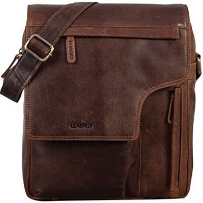 LEABAGS Mala de ombro para homens e mulheres Mala para computador portátil em couro genuíno até 13" Mala de mensageiro com alça mala de ombro mala de trabalho LEABAGS Mala de ombro para homens e mulheres Mala para computador portátil em couro genuíno até 13" Mala de mensageiro com alça mala de ombro mala de trabalho