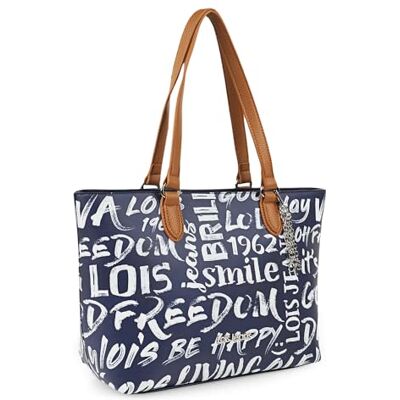 Lois Bolsa Shopper mulher espaçosa e elegante mala de ombro mulher casual moderna. Lois Bolsa Shopper mulher espaçosa e elegante mala de ombro mulher casual moderna.