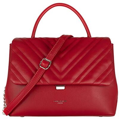 David Jones Bolsa Tiracolo Mulher Bolsa de Mão Pele Couro PU Acolchoado Bolsa Satchel de Ombro Bolsa Mensageiro Crossbody Alça Superior Moda Senhora, Vermelho, Tamanho único, Elegante David Jones Bolsa Tiracolo Mulher Bolsa de Mão Pele Couro PU Acolchoado Bolsa Satchel de Ombro Bolsa Mensageiro Crossbody Alça Superior Moda Senhora, Vermelho, Tamanho único, Elegante