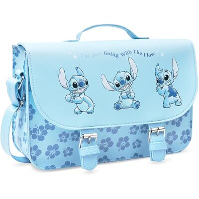Disney Stitch Bolsa de tiracolo cruzada para meninas e adolescentes, presente para meninas, azul, Tamanho único Disney Stitch Bolsa de tiracolo cruzada para meninas e adolescentes, presente para meninas, azul, Tamanho único