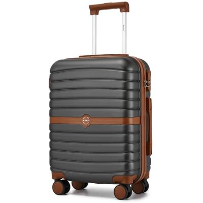 Kono Mala, Mala Leve de Compósito ABS+PC, Bagagem de Mão com 4 Rodas Giratórias 360°, Cinzento/castanho, S, P ABS+PC Ligera, Textura Antiarayaduras, 4 Ruedas TPE 360°, Mango 3 Alturas, Unisex Kono Mala, Mala Leve de Compósito ABS+PC, Bagagem de Mão com 4 Rodas Giratórias 360°, Cinzento/castanho, S, P ABS+PC Ligera, Textura Antiarayaduras, 4 Ruedas TPE 360°, Mango 3 Alturas, Unisex