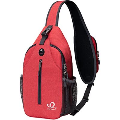 Waterfly Mochila de Tiracolo Pecho Mochila Bandolera para Ciclismo, Caminhadas, Casual Homem e Mulher Waterfly Mochila de Tiracolo Pecho Mochila Bandolera para Ciclismo, Caminhadas, Casual Homem e Mulher