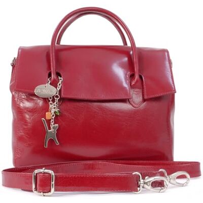 Catwalk Collection Handbags Mala de tiracolo de trabalho mala de mulher mala de mão de escritório carteira formato A5 ela vermelha Catwalk Collection Handbags Mala de tiracolo de trabalho mala de mulher mala de mão de escritório carteira formato A5 ela vermelha