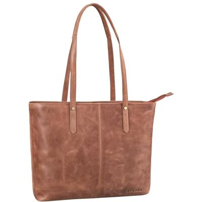 STILORD Bolsa Shopper Bag mulher pele bolsas de couro mulheres Tote Bag grande Bag para universidades grande Handbag universidade cor: Messina castanho STILORD Bolsa Shopper Bag mulher pele bolsas de couro mulheres Tote Bag grande Bag para universidades grande Handbag universidade cor: Messina castanho