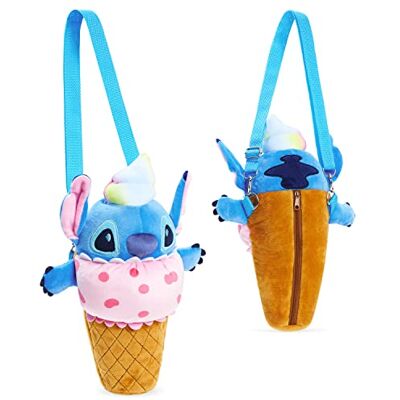 Disney Mala de peluche menina Stitch mala tiracolo menina mulher alça ajustável removível bolsa cruzada Plush peluches lilás e Stitch presentes menina acessório oficial (Stitch cone de gelado) Disney Mala de peluche menina Stitch mala tiracolo menina mulher alça ajustável removível bolsa cruzada Plush peluches lilás e Stitch presentes menina acessório oficial (Stitch cone de gelado)