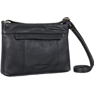 STILORD Elegante mala pele autêntica mulher vintage bolsa de ombro mulher pequena para sair crossbody bag mulher couro genuíno cor: preto STILORD Elegante mala pele autêntica mulher vintage bolsa de ombro mulher pequena para sair crossbody bag mulher couro genuíno cor: preto