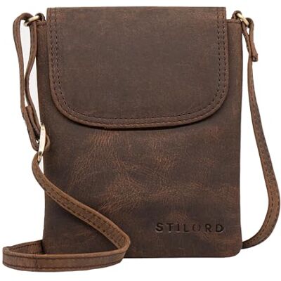 STILORD '' Bolsa de telemóvel de couro mala tiracolo crossbody pequeno porta-moedas de carteira cruzada estilo vintage de pele autêntica STILORD '' Bolsa de telemóvel de couro mala tiracolo crossbody pequeno porta-moedas de carteira cruzada estilo vintage de pele autêntica