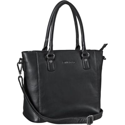 STILORD '' Mala de escritório senhoras couro Shopper mala de mão elegante mala de tiracolo Business para portátil de 13,3 polegadas de pele autêntica, Preto STILORD '' Mala de escritório senhoras couro Shopper mala de mão elegante mala de tiracolo Business para portátil de 13,3 polegadas de pele autêntica, Preto