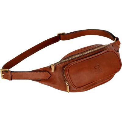 Time Resistance Bolsa de cintura de couro artesanal em Itália bolsa para barriga bolsa de peito para mulheres e homens , marrom, Tamanho único Time Resistance Bolsa de cintura de couro artesanal em Itália bolsa para barriga bolsa de peito para mulheres e homens , marrom, Tamanho único