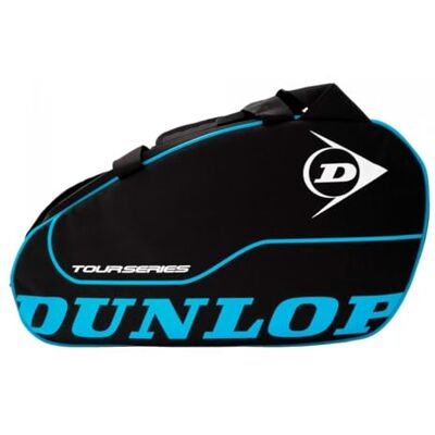 Dunlop DAC PDL Tour Intro paleteira, tamanho médio com 2 compartimentos, material 100% poliéster, preto e azul Dunlop DAC PDL Tour Intro paleteira, tamanho médio com 2 compartimentos, material 100% poliéster, preto e azul
