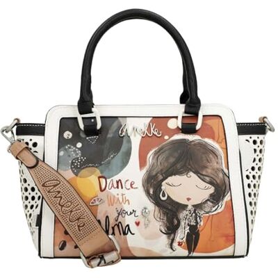 Anekke Bolsa Bowling grande design inspirado bolsa de ombro removível e bolsos medidas: 34 x 27 x 12 cm acessórios femininos elegantes Anekke Bolsa Bowling grande design inspirado bolsa de ombro removível e bolsos medidas: 34 x 27 x 12 cm acessórios femininos elegantes