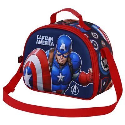 Marvel Capitão América Patriot Bolsa de porta-moedas, 3D, multicolorida, 26 x 20 cm Marvel Capitão América Patriot Bolsa de porta-moedas, 3D, multicolorida, 26 x 20 cm