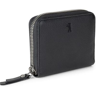 Berliner Bags Carteira Pequena de Pele Genuína para Mulher com Proteção RFID, Design Elegante, Preto, Tamanho único, Vintage Berliner Bags Carteira Pequena de Pele Genuína para Mulher com Proteção RFID, Design Elegante, Preto, Tamanho único, Vintage