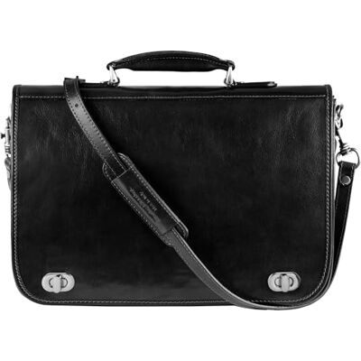 Time Resistance Mala porta-documentos para mulher e homem de couro bolsa de couro homem de pele mala mala mala mensageiro, Preto Time Resistance Mala porta-documentos para mulher e homem de couro bolsa de couro homem de pele mala mala mala mensageiro, Preto