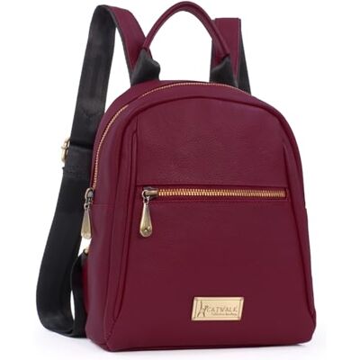 Catwalk Collection Handbags Mala mochila de mulher pele autêntica multibolsos pequena/média alças ajustáveis Zoey, Vermelho, M, Mochilas diárias Catwalk Collection Handbags Mala mochila de mulher pele autêntica multibolsos pequena/média alças ajustáveis Zoey, Vermelho, M, Mochilas diárias