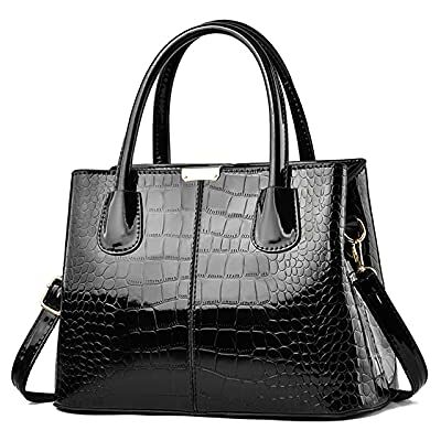 NICOLE & DORIS Bolsas de Mulher Bolsa Senhora Bandoleira Casual Bolsa de Mão de Couro PU Bolsa de Ombro Bolsas Cruzadas para Compras e Escritórios, Preto, L, Elegante NICOLE & DORIS Bolsas de Mulher Bolsa Senhora Bandoleira Casual Bolsa de Mão de Couro PU Bolsa de Ombro Bolsas Cruzadas para Compras e Escritórios, Preto, L, Elegante