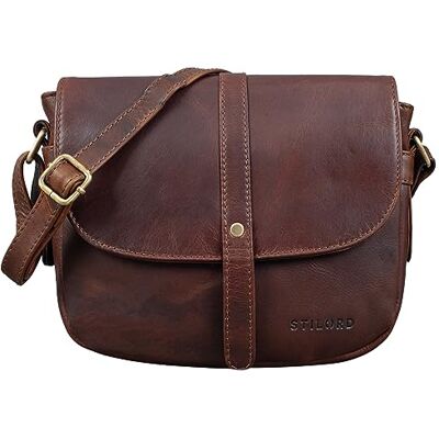STILORD '' Mala de mulher de couro vintage bolsa de ombro mulher pequeno verão inverno para sair noite festa diária mala de mão de couro genuíno, marrom, Malas de ombro STILORD '' Mala de mulher de couro vintage bolsa de ombro mulher pequeno verão inverno para sair noite festa diária mala de mão de couro genuíno, marrom, Malas de ombro