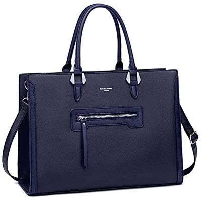 David Jones Bolsa de mão para trabalho para mulher Bolsa de compras para universidade, tipo Tote, em couro PU Grande bolsa tiracolo de ombro em couro impermeável Para computador portátil de David Jones Bolsa de mão para trabalho para mulher Bolsa de compras para universidade, tipo Tote, em couro PU Grande bolsa tiracolo de ombro em couro impermeável Para computador portátil de