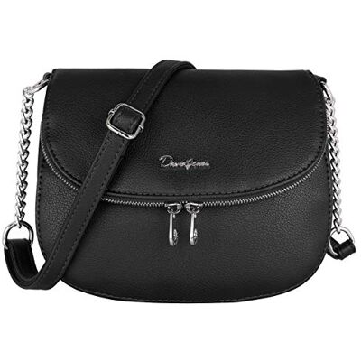 David Jones Pequena Bolsa Tiracolo com Corrente para Mulher Malas de Ombro Mensageiro em Couro PU Bolsa Cruzada com Compartimentos com Fecho de Corrente Messenger Crossbody Bag Clutch Noite David Jones Pequena Bolsa Tiracolo com Corrente para Mulher Malas de Ombro Mensageiro em Couro PU Bolsa Cruzada com Compartimentos com Fecho de Corrente Messenger Crossbody Bag Clutch Noite