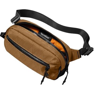 tomtoc 1,5 l X-Pac mala de peito com proteção RFID, impermeável leve mala de ombro, mala cruzada de viagem para uso diário ao ar livre tomtoc 1,5 l X-Pac mala de peito com proteção RFID, impermeável leve mala de ombro, mala cruzada de viagem para uso diário ao ar livre