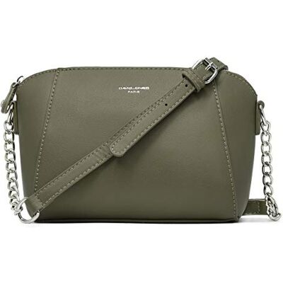 David Jones Pequena Bolsa Tiracolo Feminina Bolsas de Ombro Cruzadas com Corrente de Couro PU Bolsa Clutch Noite Bolsa Mensageiro Crossbody Pochette de Couro com Zíper Elegante, Verde caqui David Jones Pequena Bolsa Tiracolo Feminina Bolsas de Ombro Cruzadas com Corrente de Couro PU Bolsa Clutch Noite Bolsa Mensageiro Crossbody Pochette de Couro com Zíper Elegante, Verde caqui