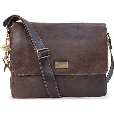 Catwalk Collection Handbags Bolsa de Ombro Grande de Couro Bolsa Mensageiro para Portátil 15 Polegadas Bolsa de Trabalho A4 para Mulher , Castanho, L Catwalk Collection Handbags Bolsa de Ombro Grande de Couro Bolsa Mensageiro para Portátil 15 Polegadas Bolsa de Trabalho A4 para Mulher , Castanho, L