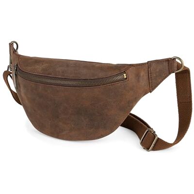 Berliner Bags Bolsa de cintura de couro legítimo, bolsa de cintura unissexo com zíper YKK, correia ajustável e design resistente à água para homens e mulheres – Marrom, Terra, Tamanho único Berliner Bags Bolsa de cintura de couro legítimo, bolsa de cintura unissexo com zíper YKK, correia ajustável e design resistente à água para homens e mulheres – Marrom, Terra, Tamanho único