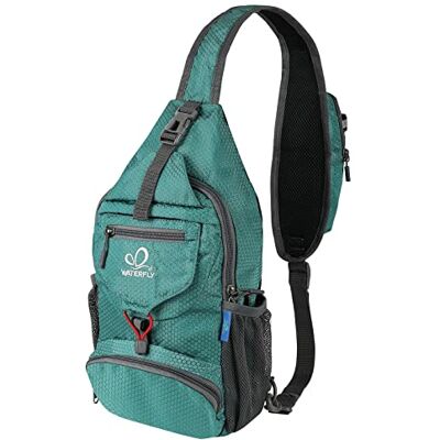 Waterfly Mochila cruzada dobrável pequena mala de ombro, bolsa de peito para caminhadas viagens homens e mulheres, verde, Mochilas sling Waterfly Mochila cruzada dobrável pequena mala de ombro, bolsa de peito para caminhadas viagens homens e mulheres, verde, Mochilas sling