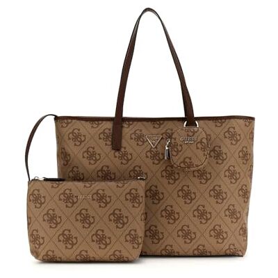 GUESS Bolsa shopper bolsa de ombro com compartimento para portátil Power Play II Large Tech Tote Latte Logo/Brown castanho claro GUESS Bolsa shopper bolsa de ombro com compartimento para portátil Power Play II Large Tech Tote Latte Logo/Brown castanho claro