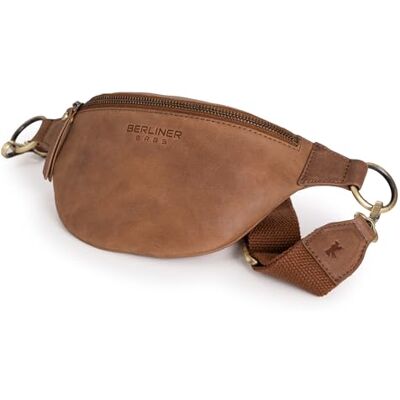 Berliner Bags Mala de couro mono de couro, bolsa de ombro cruzada e Couro de búfalo castanho autêntico e elegante, feito à mão, fecho YKK, alça ajustável, espaço para telemóvel e chaves Berliner Bags Mala de couro mono de couro, bolsa de ombro cruzada e Couro de búfalo castanho autêntico e elegante, feito à mão, fecho YKK, alça ajustável, espaço para telemóvel e chaves