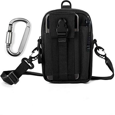 Unigear Bolsa de cintura tática para homem, EDC 1000D bolsa de cintura / bolsa multifuncional com mosquetão para ciclismo, caminhadas, montanhismo, corrida, desportos ao ar livre Bolsa táctica de cintura multifuncional, tejido 1000D, bolsillo EDC y mosq Unigear Bolsa de cintura tática para homem, EDC 1000D bolsa de cintura / bolsa multifuncional com mosquetão para ciclismo, caminhadas, montanhismo, corrida, desportos ao ar livre Bolsa táctica de cintura multifuncional, tejido 1000D, bolsillo EDC y mosq