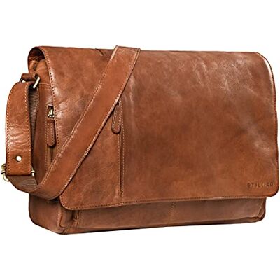 STILORD Elias Bolsa de tiracolo homem pele grande mala de ombro mulher mala portátil 15,6 porta-documentos couro mala portátil cor: maraska castanho STILORD Elias Bolsa de tiracolo homem pele grande mala de ombro mulher mala portátil 15,6 porta-documentos couro mala portátil cor: maraska castanho