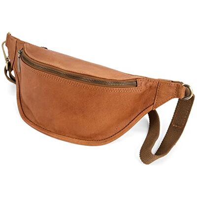 Berliner Bags XL Bolsa de cintura de couro autêntica, bolsa de cintura unissexo com fecho de correr YKK, alça ajustável e design resistente à água para homem e mulher castanho Berliner Bags XL Bolsa de cintura de couro autêntica, bolsa de cintura unissexo com fecho de correr YKK, alça ajustável e design resistente à água para homem e mulher castanho