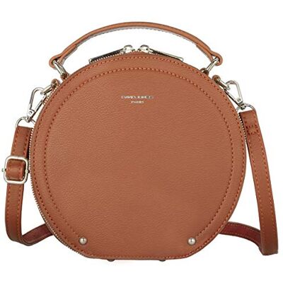 David Jones Mala de tiracolo redonda para mulher malas de ombro circular pele PU mala de mão pequena alça superior mensageiro cruzado crossbody bag Pochette elegante senhora castanho camel David Jones Mala de tiracolo redonda para mulher malas de ombro circular pele PU mala de mão pequena alça superior mensageiro cruzado crossbody bag Pochette elegante senhora castanho camel