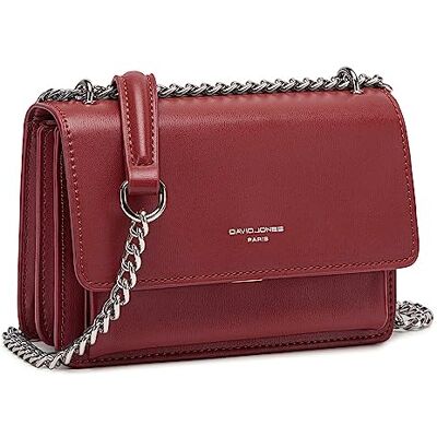 David Jones Pequena Bolsa Tiracolo com Alça para Mulher Malas de Ombro Cruzadas em Couro PU Bolsa Tiracolo, Bolsa de Mão com Fecho de Corrente, Bolsa Clutch Pochette para Noite e Telefone David Jones Pequena Bolsa Tiracolo com Alça para Mulher Malas de Ombro Cruzadas em Couro PU Bolsa Tiracolo, Bolsa de Mão com Fecho de Corrente, Bolsa Clutch Pochette para Noite e Telefone