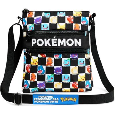 Pokémon Bolsa cruzada para crianças Pikachu bolsa adolescente ajustável bolsa tiracolo menina para viagem telefone carteira presente infantil Pokémon Bolsa cruzada para crianças Pikachu bolsa adolescente ajustável bolsa tiracolo menina para viagem telefone carteira presente infantil