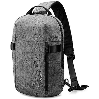 tomtoc Bolsa de ombro EDC Sling Bag para homem, bolsa cruzada e peito para ciclismo, caminhada, viagens, trabalho, ginástica, férias, impermeável, anti-roubo, cinzento, Casual tomtoc Bolsa de ombro EDC Sling Bag para homem, bolsa cruzada e peito para ciclismo, caminhada, viagens, trabalho, ginástica, férias, impermeável, anti-roubo, cinzento, Casual