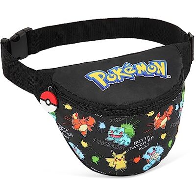 Pokémon Pokemon Bolsa de cintura menino menina mala tiracolo acessório merchandising oficial Pikachu pochete de cintura viagem para crianças e adolescentes correia ajustável Pokémon Pokemon Bolsa de cintura menino menina mala tiracolo acessório merchandising oficial Pikachu pochete de cintura viagem para crianças e adolescentes correia ajustável