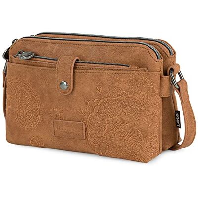 Lois Mala de tiracolo mulher elegante versátil design prático para uso diário, ideal, moderno e funcional dentro das melhores malas com fecho de correr, marinho, camel Lois Mala de tiracolo mulher elegante versátil design prático para uso diário, ideal, moderno e funcional dentro das melhores malas com fecho de correr, marinho, camel