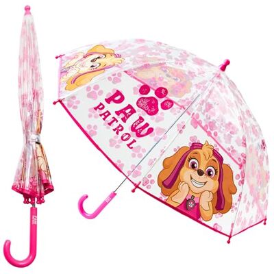 Paw Patrol A patrulha canina guarda-chuva leve e transparente para crianças acessórios de viagem, ROSA, Tamanho único Paw Patrol A patrulha canina guarda-chuva leve e transparente para crianças acessórios de viagem, ROSA, Tamanho único