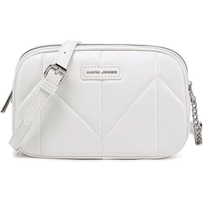 David Jones Pequena mala tiracolo mulher mala de ombro senhora telefone couro PU mensageiro crossbody bag fecho de correr mala de mão pele sintética bolsos múltiplos múltiplos bolso branco David Jones Pequena mala tiracolo mulher mala de ombro senhora telefone couro PU mensageiro crossbody bag fecho de correr mala de mão pele sintética bolsos múltiplos múltiplos bolso branco
